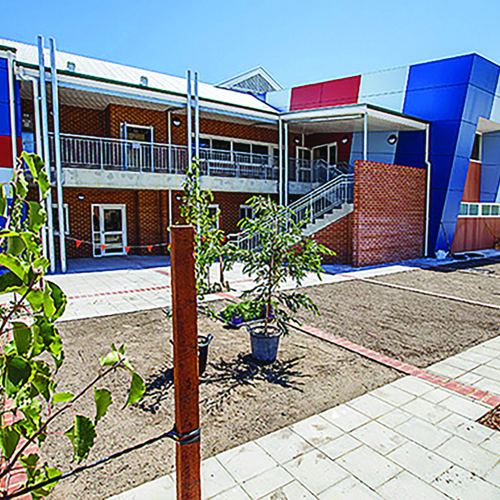 Exterior of office building